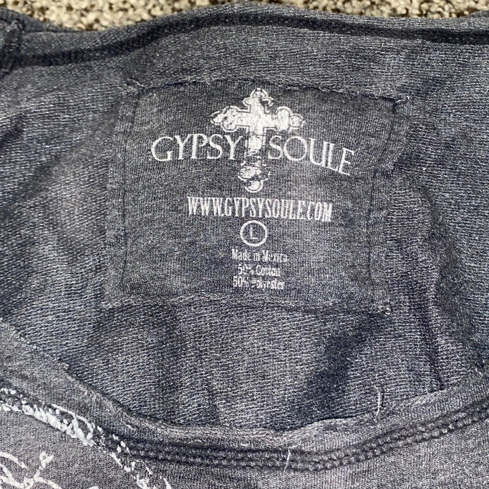 Gypsy Soul  off the shoulder light sweat shirt